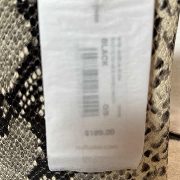 Ted baker - Jamelia Exotic Double Zip Leather Crossbody Bag - Picture 6 of 6